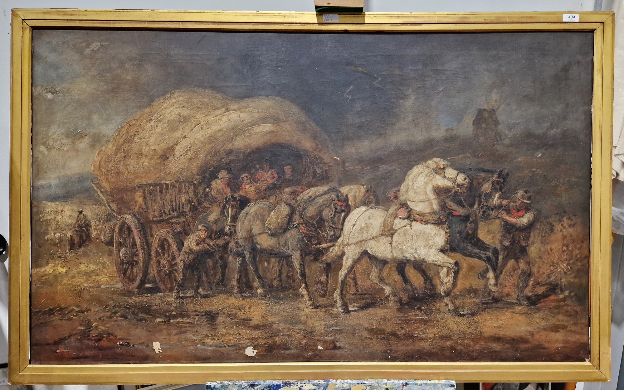 Harden Sydney Melville (1824-1894) Oil on canvas Harvest scene with wagon and workers, signed and - Bild 2 aus 6