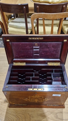 Edwardian marquetry inlaid fall-front stationery casket, the front with leather lined fold-out - Image 38 of 54