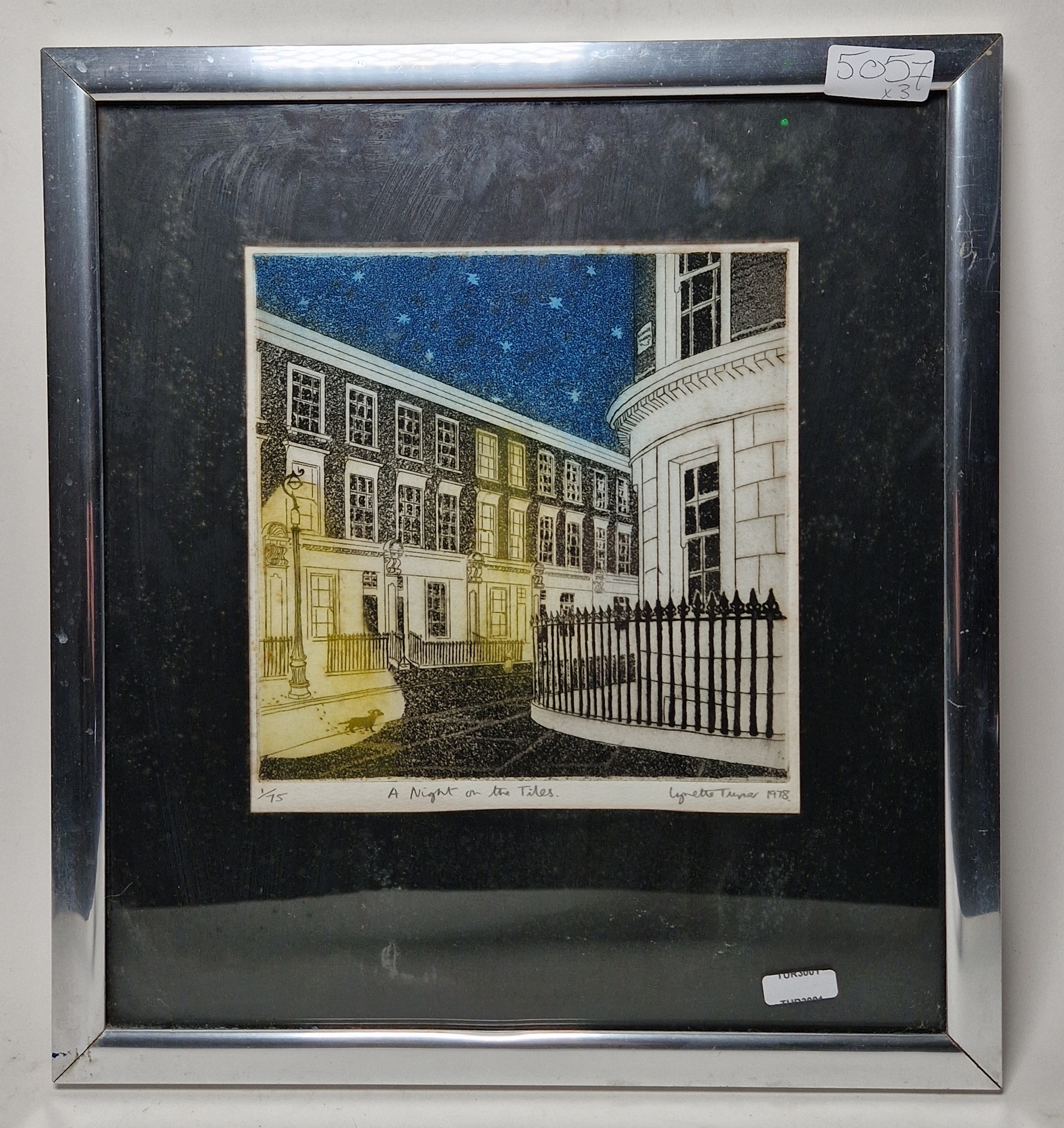 Lynette Turner (20th century) Etching and aquatint "A Night on the Tiles", limited edition - Image 8 of 8