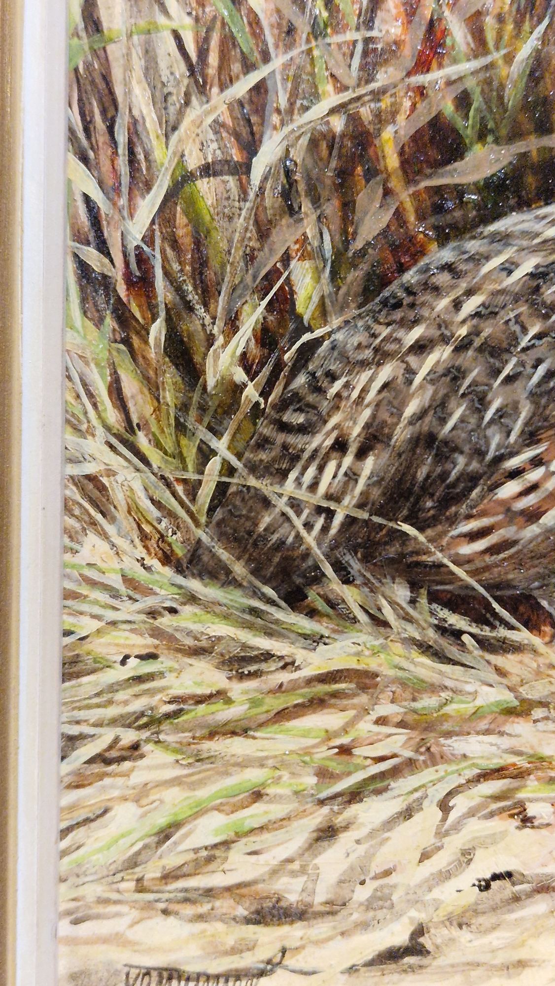 Ken Turner (1926) Oil on board Two quail amongst grasses, signed lower left, 14cm x 17.5cm - Bild 25 aus 28