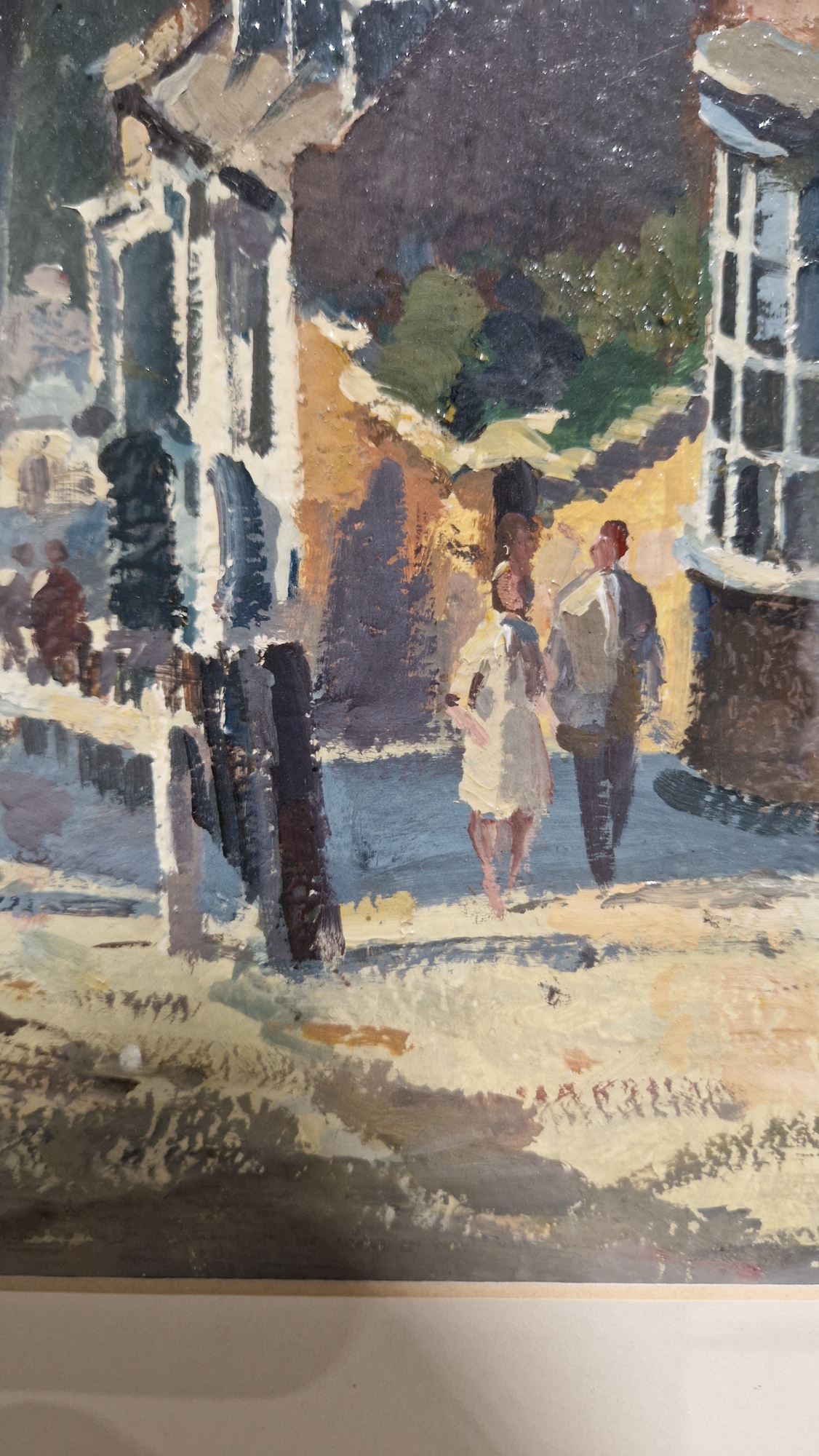 Stanley Orchart (1920-2005) Oil on board "Street in Lincoln", street view with figures, signed lower - Image 12 of 17