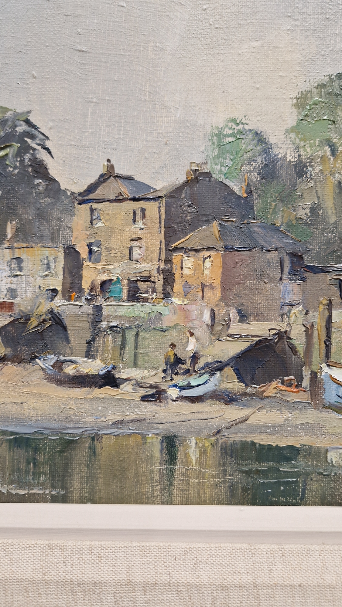 Trevor Chamberlain ROI RSMA (b.1933) Oil on canvas "The Waterfront at Hammersmith", signed and dated - Image 16 of 20