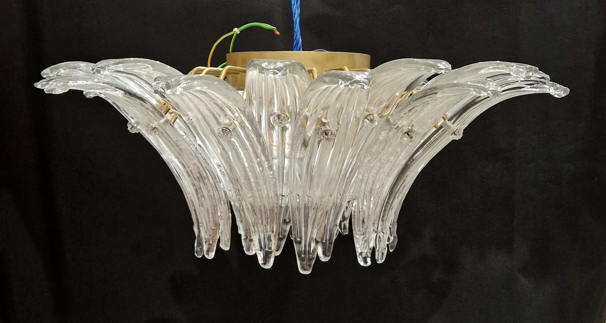 Barovier & Toso Murano glass 'Palmette' suspension lamp/electrolier, 5310 series, in the form of - Image 2 of 2