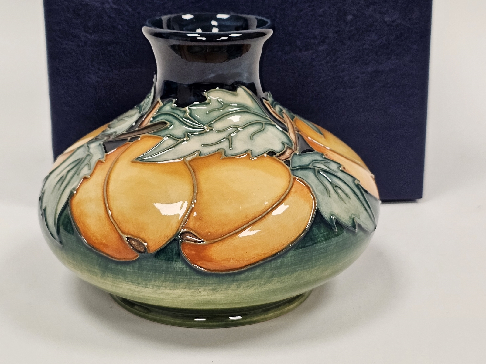 Contemporary Moorcroft vase, compressed squat globular form, printed and impressed marks, circa - Image 5 of 6