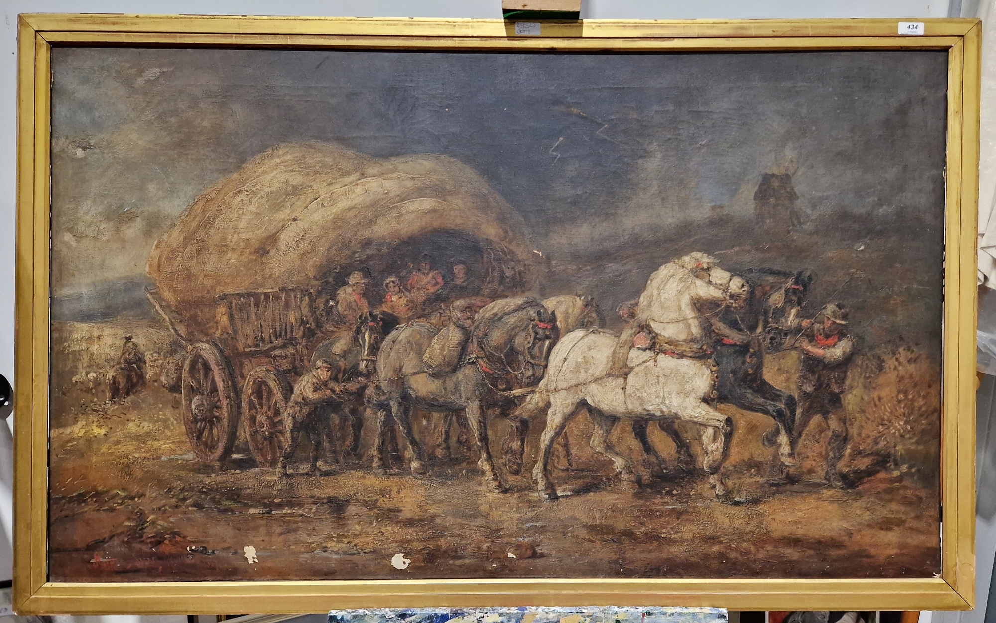 Harden Sydney Melville (1824-1894) Oil on canvas Harvest scene with wagon and workers, signed and - Bild 5 aus 6