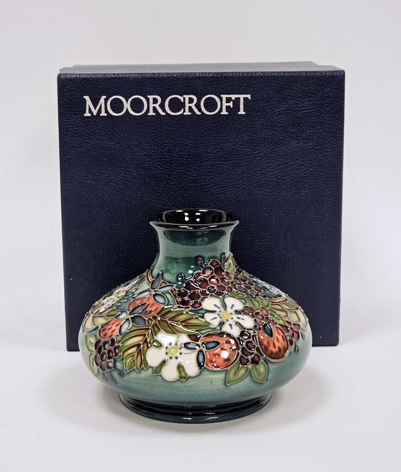 Contemporary Moorcroft 'Carousel' pattern compressed oviform vase, printed and impressed marks, - Image 10 of 18