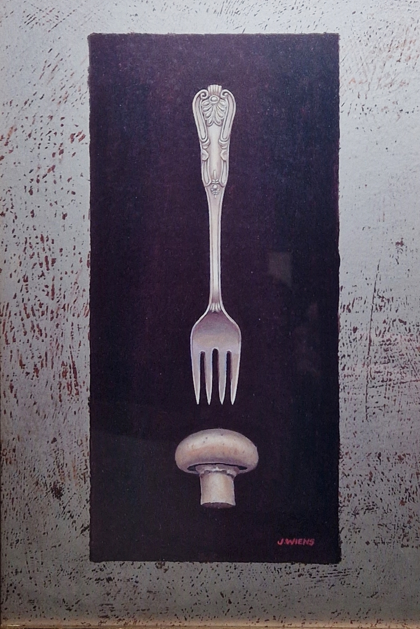 After J. Wiens (20th/21st Century) Four still life prints, each with a fork and vegetable within - Bild 3 aus 5