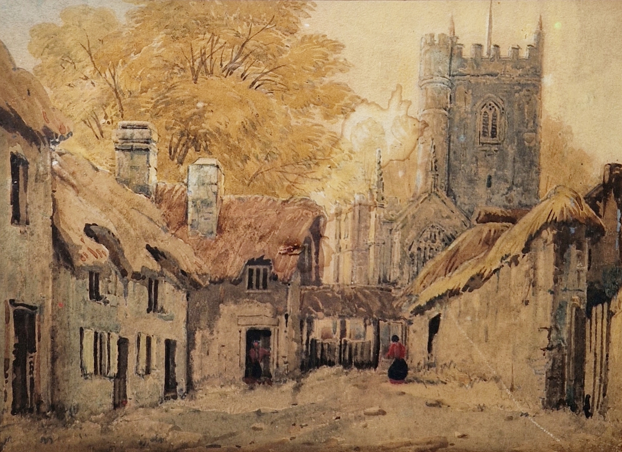 Attributed to Samuel Prout (1783-1852) Watercolour on paper Dawlish Church, Devon 21 cm x 15.5cm - Bild 4 aus 6