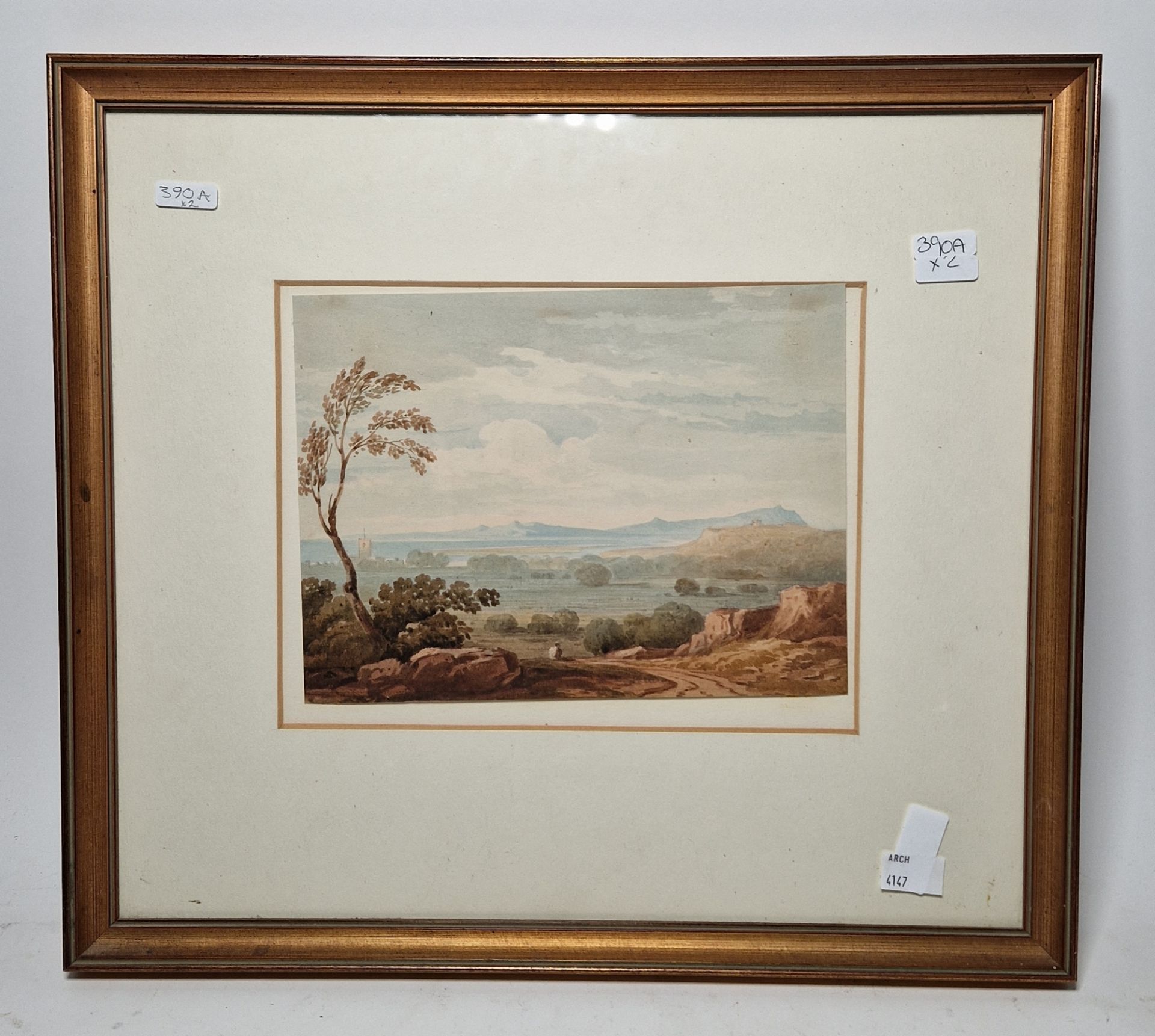 Joseph Powell (1780-1834) Watercolour "Country House with Deer", signed and dated 1800 lower left, - Image 5 of 19