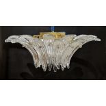 Barovier & Toso Murano glass 'Palmette' suspension lamp/electrolier, 5310 series, in the form of