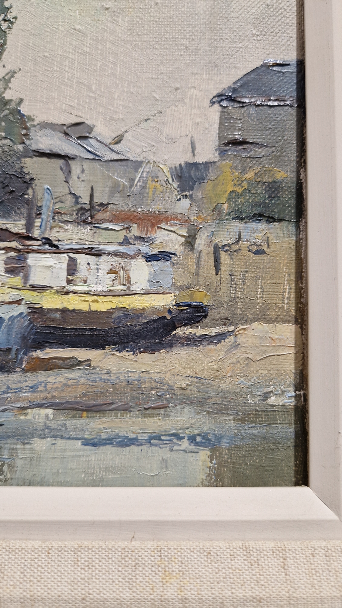 Trevor Chamberlain ROI RSMA (b.1933) Oil on canvas "The Waterfront at Hammersmith", signed and dated - Image 12 of 20