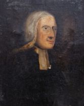 Late 18th/19th Century British School Oil on canvas Portrait of a gentleman, possibly John Wesley,