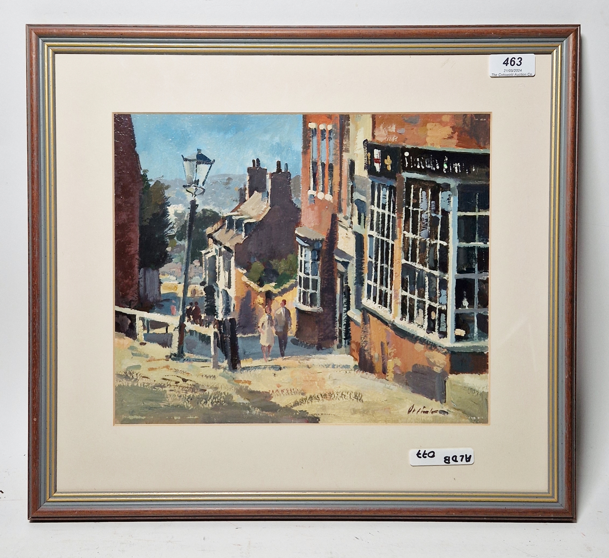 Stanley Orchart (1920-2005) Oil on board "Street in Lincoln", street view with figures, signed lower - Image 2 of 17