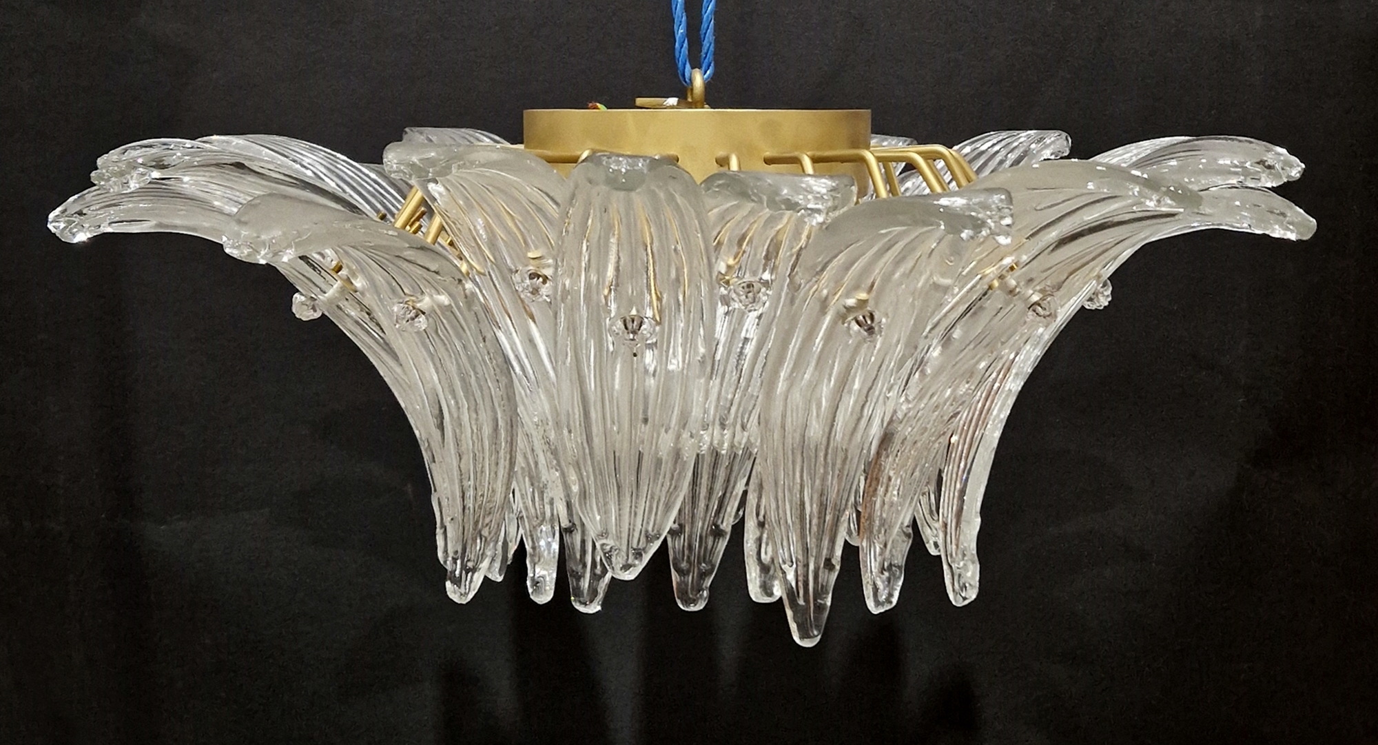 Barovier & Toso Murano glass 'Palmette' suspension lamp/electrolier, 5310 series, in the form of - Image 2 of 2