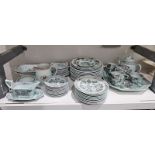 20th century Adams Calyx ware Singapore Bird pattern part tea and dinner service including a teapot,