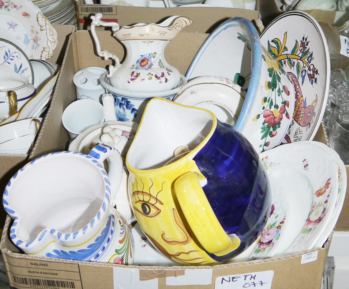 Johnson Bros blue and gilt decorated part tea service, a large ATN Italian jug decorated with sun - Image 2 of 4