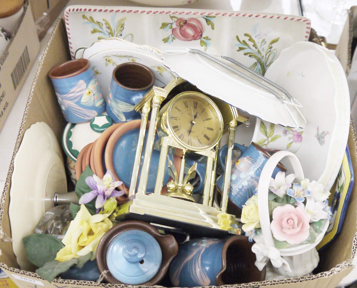 Ceramic flower basket by Brompton & Cooper, designed by Susie Cooper, a Wedgwood Angela bulb-