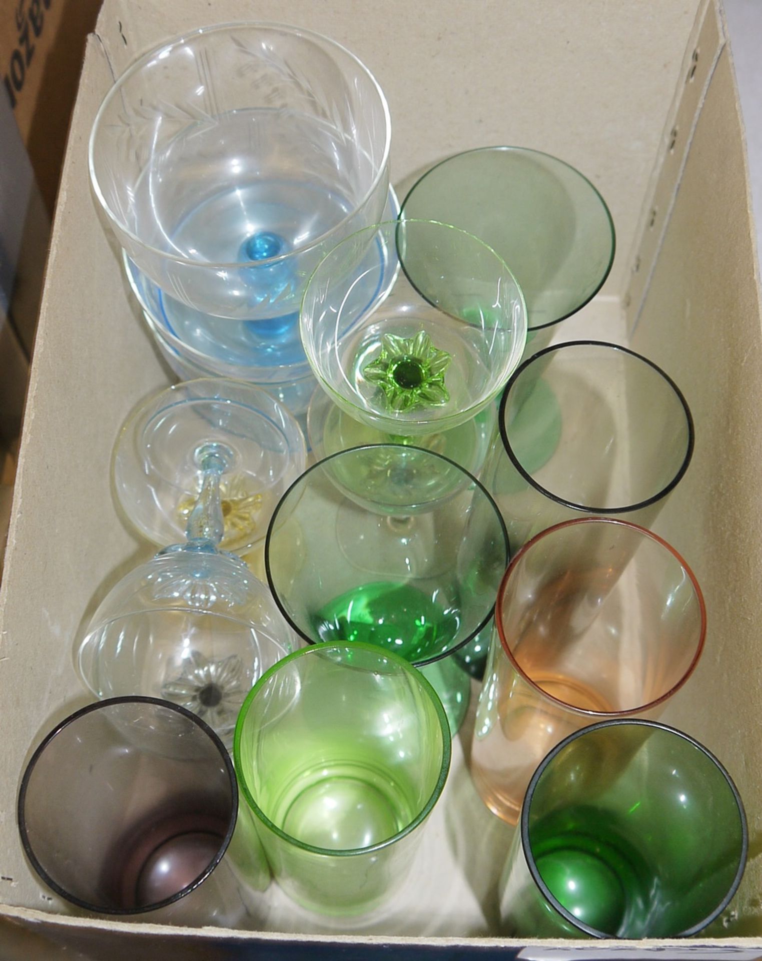 Collection of cut glass to include Stuart sherry glasses, two large cut glass jugs, three cut - Image 6 of 6