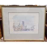 Hugh Casson Colour print  The Palace of Westminster 1986, framed  Large framed print  Hunters