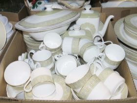 Royal Doulton 'Sonnet' part dinner service comprising coffee cups and saucers, coffee pot, teapot,