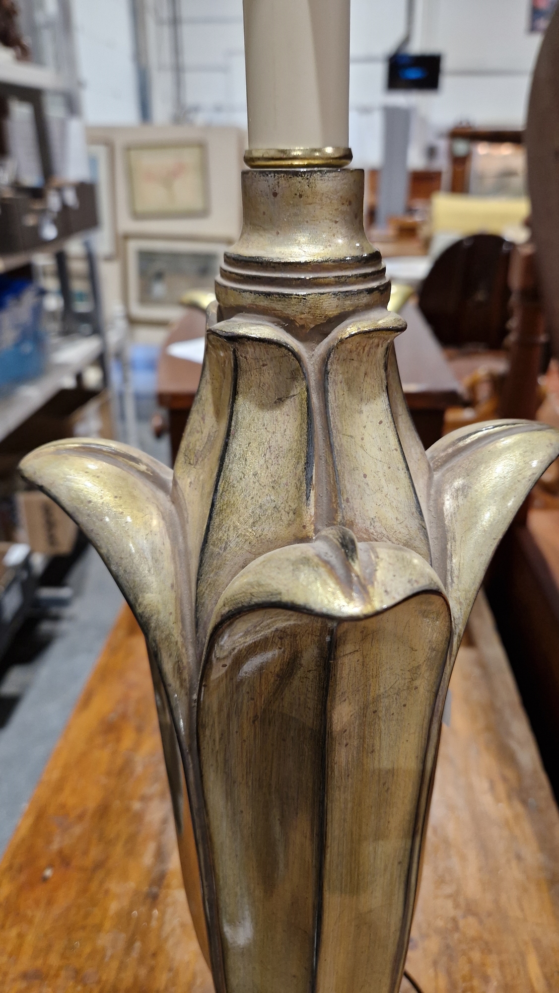 Pair of tulip form square based table lamps, 66cm high approx. to bulb fitting (2)  Condition Report - Image 18 of 23