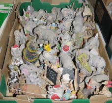Quantity of Tuskers ceramic models to include Fruit Pickin, Lucky Sixpence, Evening Reflection,