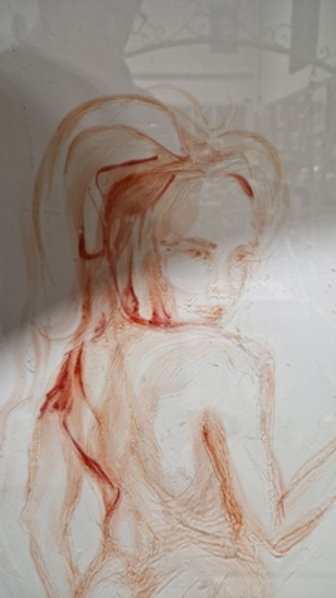 Unattributed Painting on perspex Pair of full length studies of female nudes, 151cm x 60cm (2) - Image 3 of 10