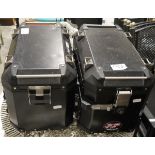 Pair of motorcycle panniers labelled Trekker Outback (2)  Condition Report Both have keys.