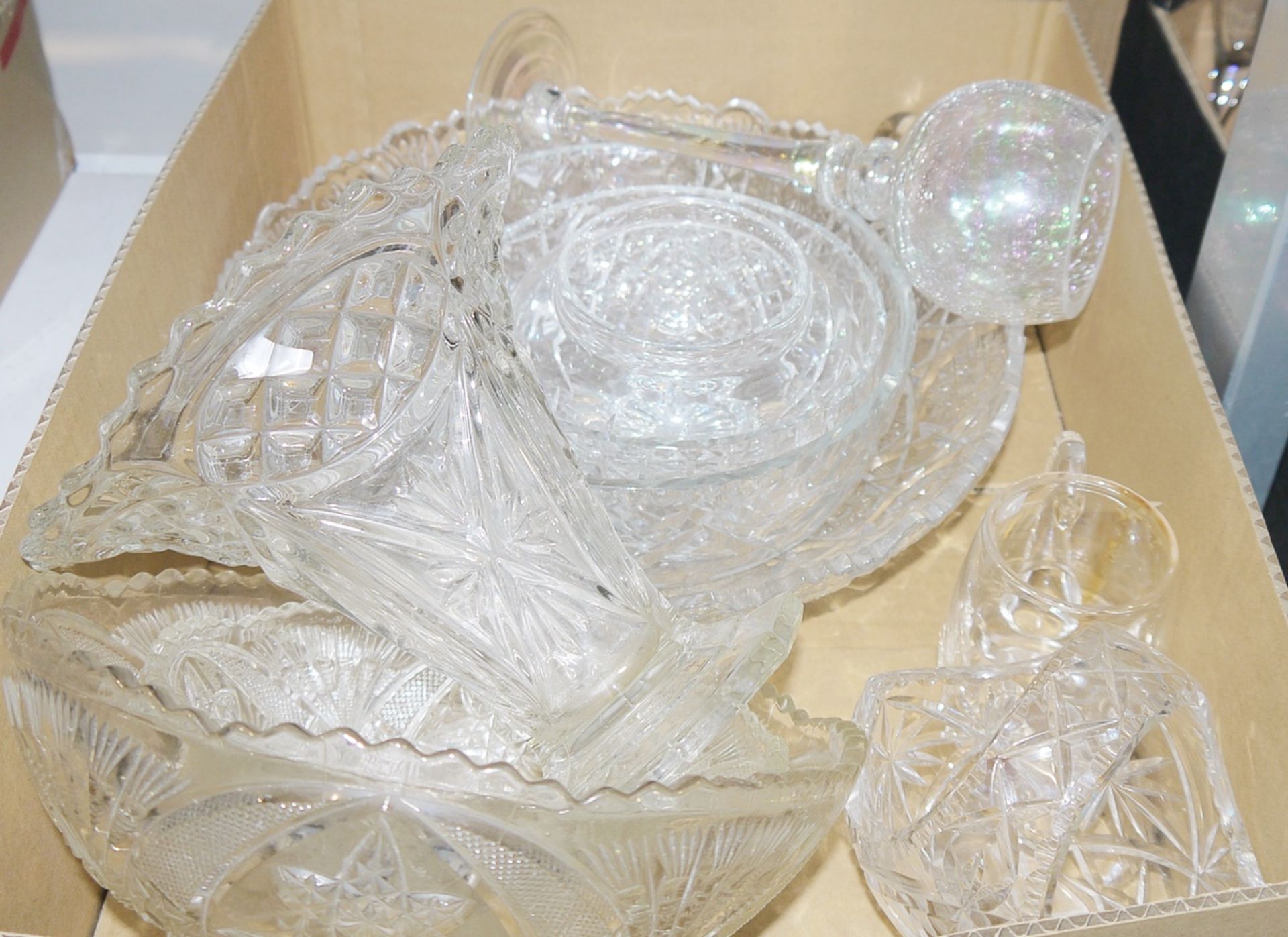 Assorted glassware to include tankards, wines, cut glass sherry, tumblers, moulded flower vases, - Image 3 of 3