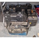 Quantity of cased electric and cordless tools mainly by Titan and Erbauer (6)