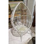 Wicker egg-shaped garden chair