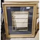 Impressive gilt picture frame, with mount and glass