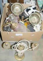 Large quantity of vintage and later table lamps, all in various stages of repair (please see