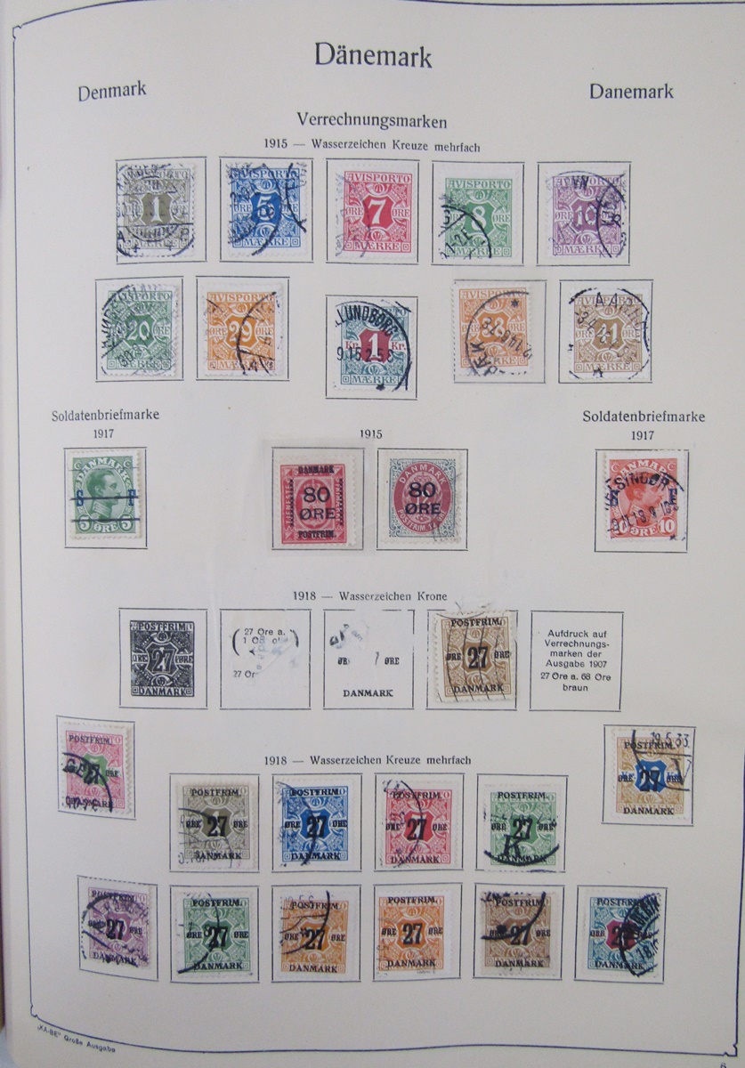 Stamps of Denmark: Green album and large stock-book of definitives, commemoratives, official, - Image 5 of 15