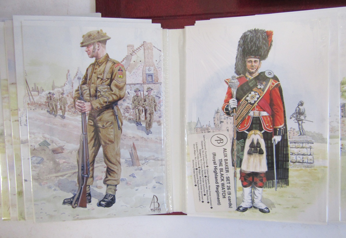 Large quantity of postcards including RAF Army Crests, etc, all in albums - Image 10 of 10