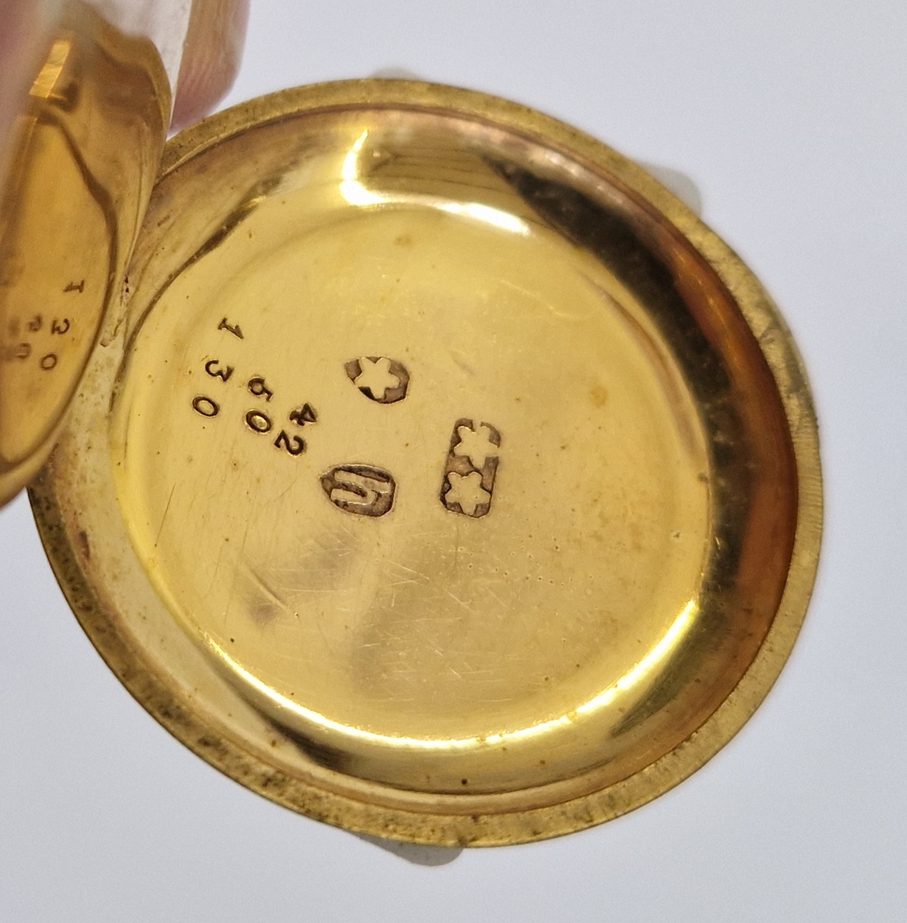 Waltham silver-coloured metal open-faced pocket watch, button winding with subsidiary seconds - Bild 3 aus 3
