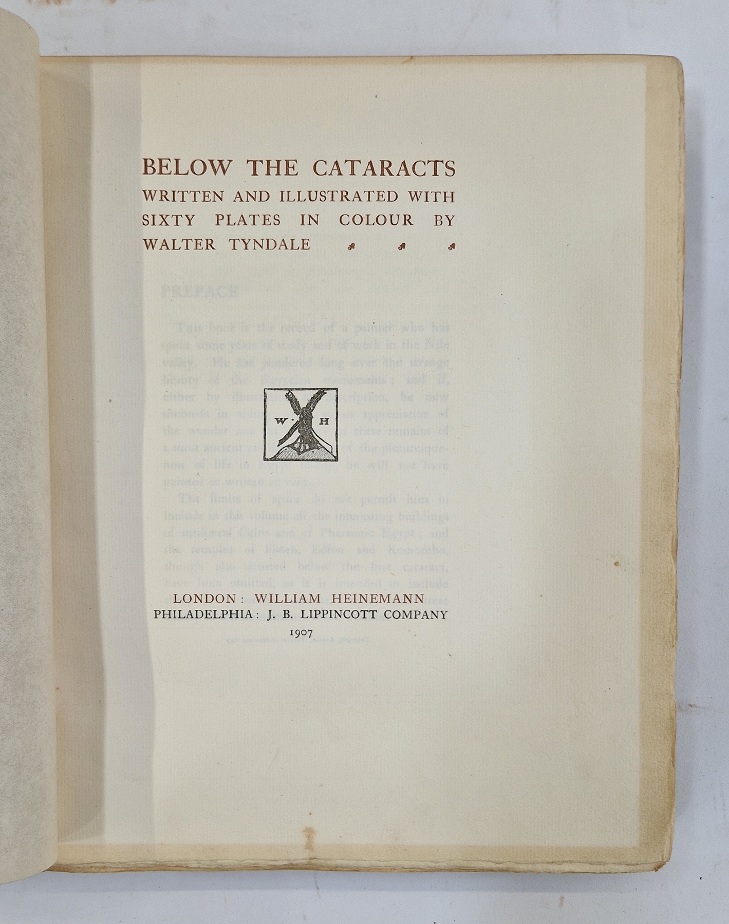 Tyndale, Walter "Below the Cataracts", William Heinemann and J B Lipincott 1907, no.39/150 copies - Image 4 of 4