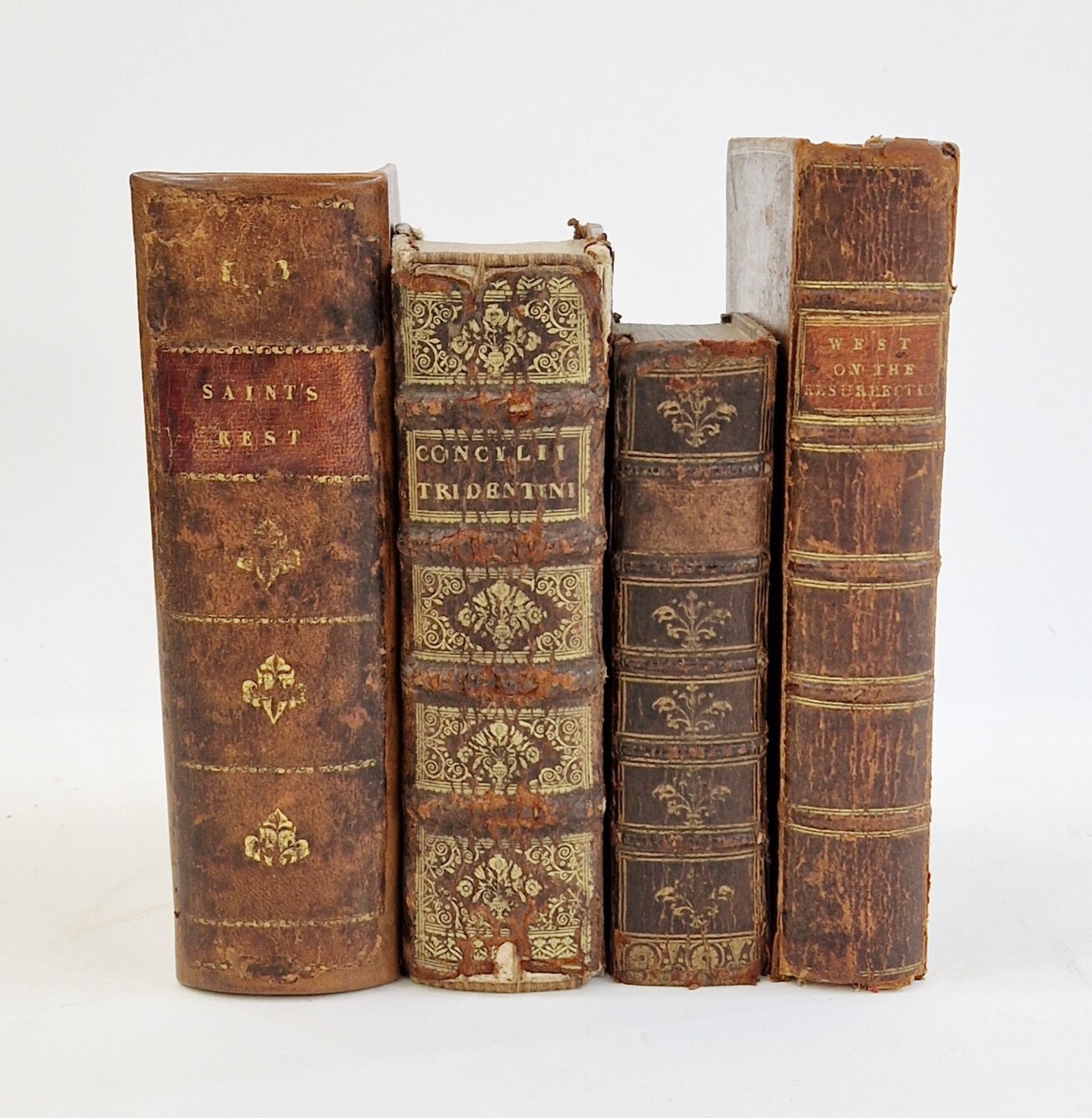 Four various antiquarian ecclesiastical volumes in Latin to include Baxter, Richard "The Saints