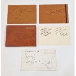 Autograph album, 20th century, to include actors, singers and other celebrities, including Elton