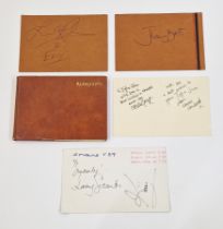 Autograph album, 20th century, to include actors, singers and other celebrities, including Elton