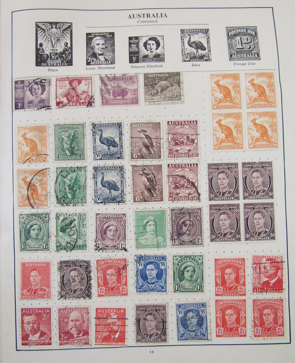 World stamps: Triumph and Strand albums (2), about 580 total pages, many of which well filled - - Bild 5 aus 9