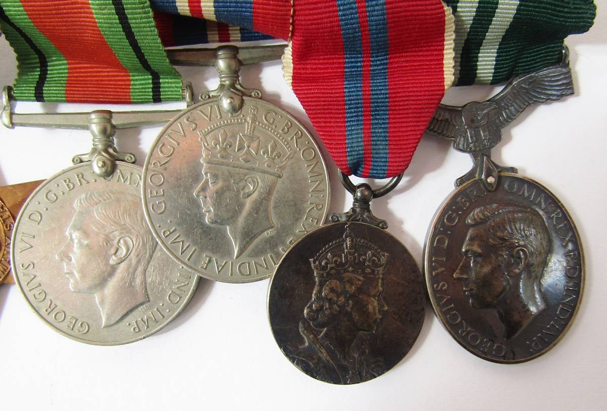 WWII full size and miniature medal group, comprising 1939-45 Star, France and Germany Star, War - Image 3 of 9