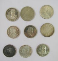 2 x American dollars, 1897 & 1922 1 x Mexican 1 peso 1966 2 x Canadian dollars 1958 1 x Canadian