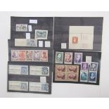 Stamps of France: Five stock-cards with 24 mint and used issues of various cat values and interest
