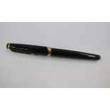 Vintage Montblanc Meisterstuck no 12 fountain pen, black with gilt band decoration