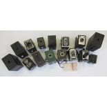 Assorted box cameras, early 20th century and later, to include Coronet Conway, Zeiss Ikon Goerz