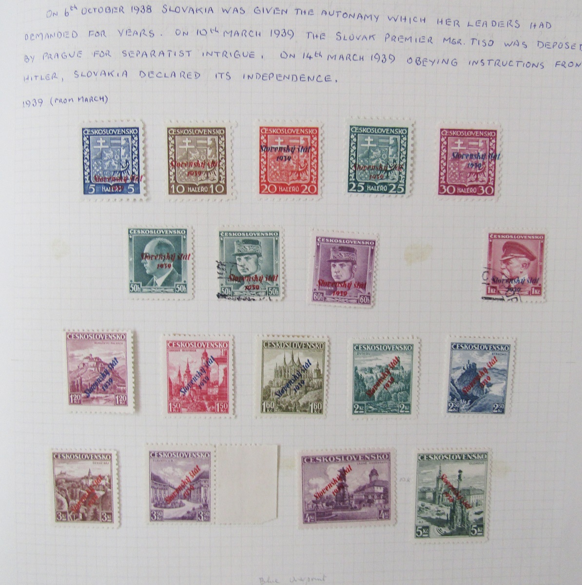 Czechoslovakia stamps: 5 albums, stock sheet and packets of various issues from first one 1918 on. - Image 5 of 13