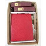 GB and World stamps: Large box containing red Prinz album, other album, various covers including