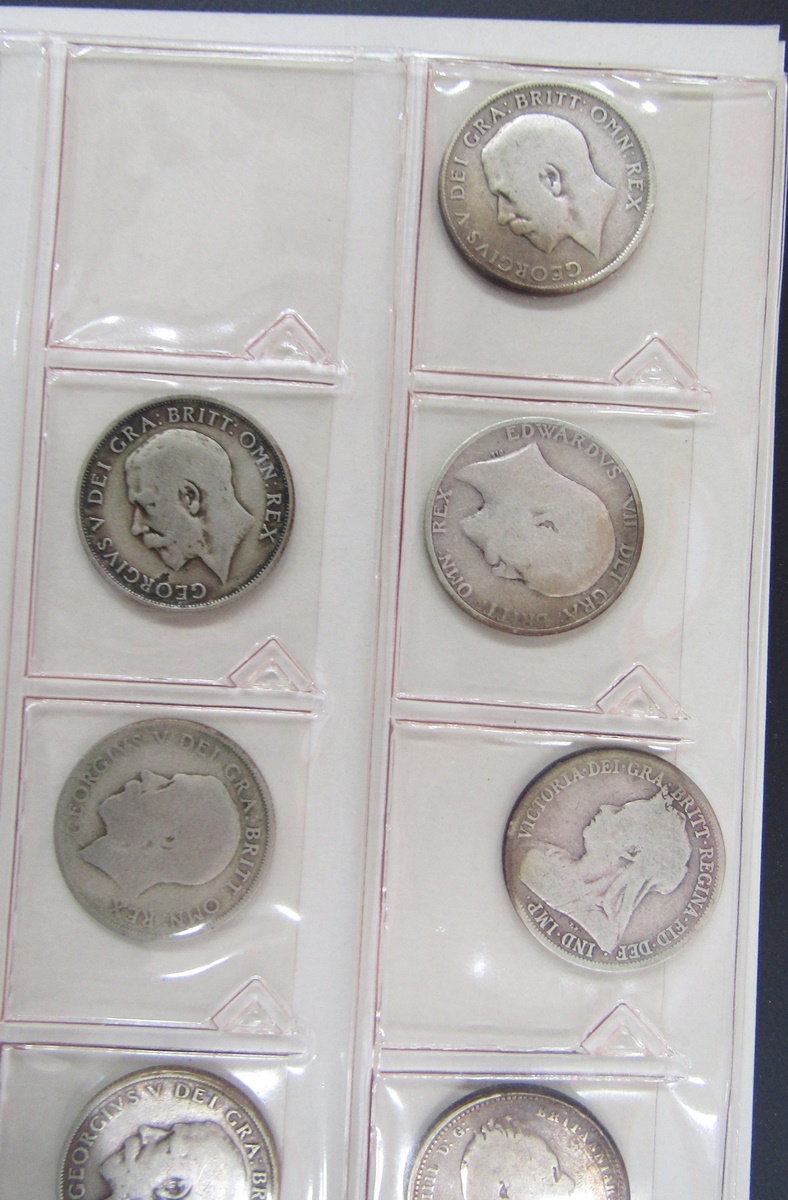 Collectors folder of English coinage, sixpences including William III 1697, William and Mary 4d - Image 5 of 15