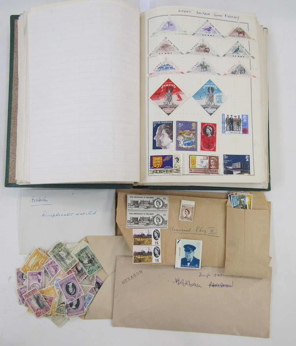 World stamps: Well-filled, green “Movaleaf” album and numerous envelopes of loose of mostly used - Image 3 of 6